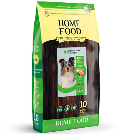 Сухой корм Home Food с ягненком и рисом для активных собак средних и крупных пород
