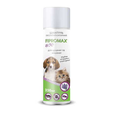 Fipromax Био Шампунь от блох и клещей для котят и щенков