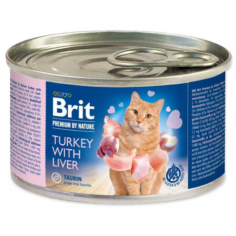 Brit Premium by Nature Cat індичка з печінкою для котів (паштет)