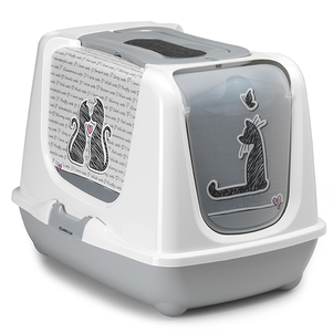 Moderna Trendy Cat Cats In Love Модерна Влюбленные Коты Закрытый Туалет Для Котов Фото Зоомагазина Dog.Com.Ua