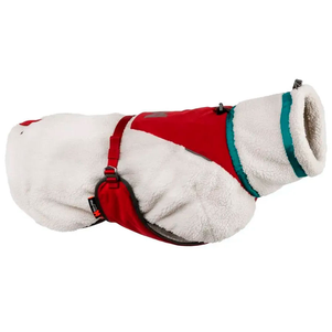 Non-Stop Dogwear Trekking Fleece Jacket Флісова Куртка Для Собак Сіра З Винним Та Бірюзовим Фото Зоомагазину Dog.Com.Ua