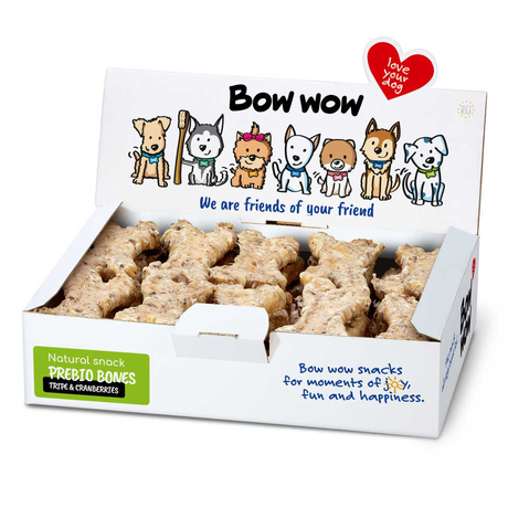 BOW WOW ласощі для собак натуральна кісточка з яловичого рубця та клюкви (30 шт/уп)