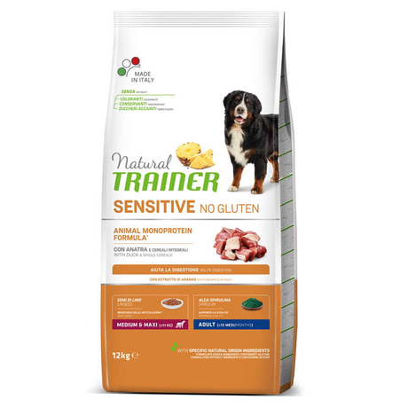 Trainer Natural (Натурал Тренер) Sensitive Adult Medium&Maxi With Duck сухой корм с уткой для собак средних и крупных пород с чувствительным пищеварен
