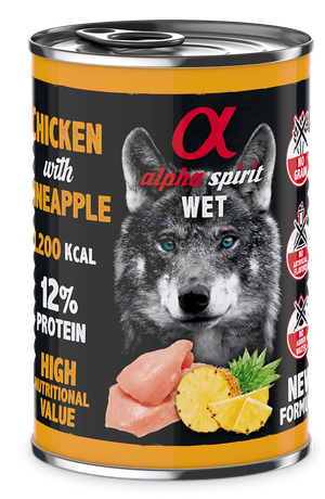 Alpha Spirit WET Chicken with Paineapple Вологий корм для собак з куркою та ананасами