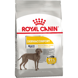Сухий корм Royal Canin DERMACOMFORT MAXI повнораційний корм для собак вагою від 26 до 44 кг з чутливою шкірою, схильний до подразнень