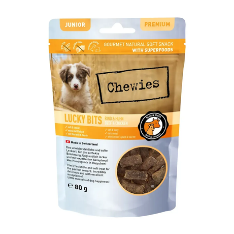 Chewies Lucky Bits Натуральные Лакомства Для Щенков Из Говядины И Курицы Фото От Dog.Com.Ua