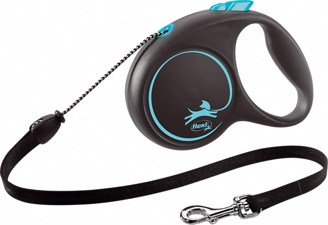 Flexi Black Design Повідець-рулетка для собак середніх порід (трос) М довжина 5 м до 20 кг