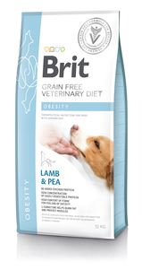 Лікувальний корм Brit Veterinary Diet Dog Obesity беззерновий корм при надмірній вазі та ожирінні (ягня, індичка)