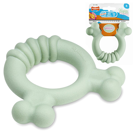 Nylabone Puppy Chew Tactile Ring Chicken Тактильне Кільце Жувальне Зі Смаком Курки Для Цуценят Фото Від Dog.Com.Ua