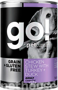 GO! Canine Grain Беззерновий вологий корм для собак (курка, індичка, качка)