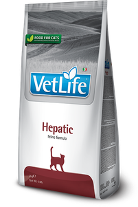 Сухой лечебный корм для кошек Farmina Vet Life Hepatic при хронической печеночной недостаточности