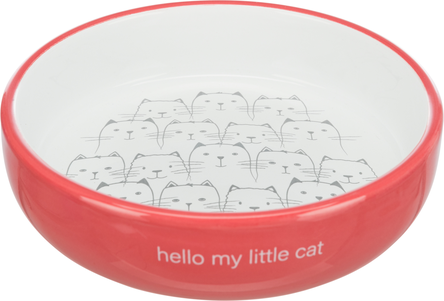 Trixie Миска Керамічна Для Котів Коротконосих Порід, 0.3 Л/D15 См, Коралова/Біла Фото Зоомагазину Dog.Com.Ua