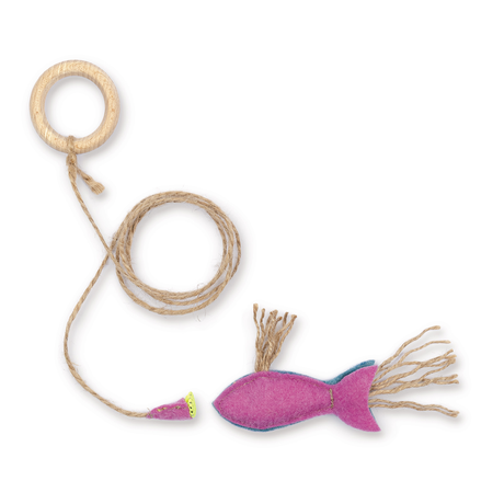 Природа Вудка+рибка іграшка на магніті для котів