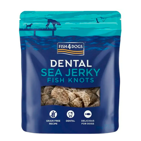 Fish4Dogs Sea Jerky Натуральные Лакомства Для Собак Рыбные Узлы Из Кожи Белой Рыбы Фото От Dog.Com.Ua