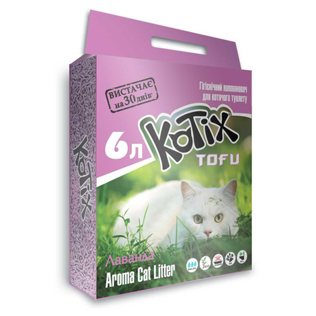 Kotix Tofu Lavender Наповнювач Для Туалету Фото Від Dog.Com.Ua