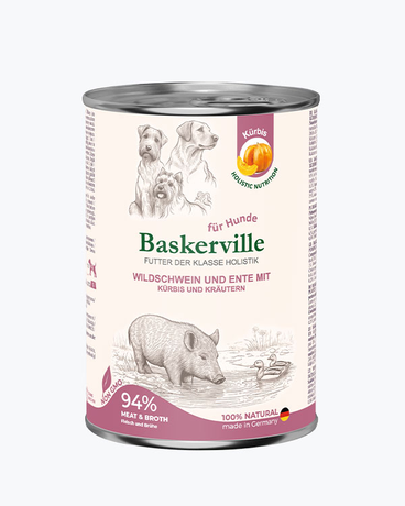 Консерва Baskerville Holistic Кабан И Утка С Тыквой И Зеленью Для Собак Фото От Dog.Com.Ua