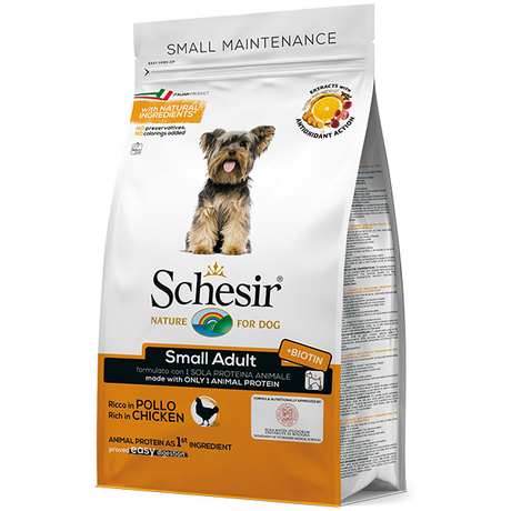 Schesir Dog Small Adult Chicken Сухий монопротеїновий корм для собак малих порід (курка)