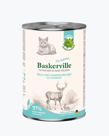 Baskerville Holistic Влажный Корм Для Кошек С Олениной, Кроликом И Кошачьей Мятой Фото От Dog.Com.Ua