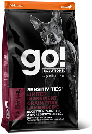 Сухий корм GO! Solutions Sensitivities LID Grain-Free Lamb Dog Recipe для дорослих собак і цуценят з чутливим травленням (ягня)