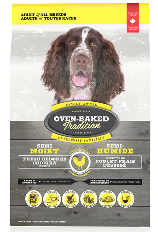 Oven-Baked Tradition повнораційний збалансований Напіввологий корм для собак із свіжого м'яса курятини