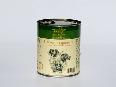 Hubertus Gold консерва для собак (индейка с лапшой)