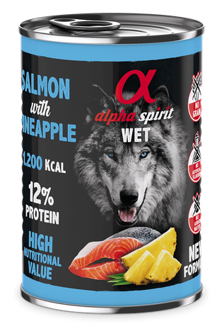 Alpha Spirit WET Salmon with Pineapple Вологий корм для собак із лососем та ананасами