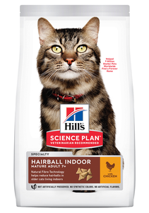 Сухой корм Hill`s Science Plan Mature Adult Hairball & Indoor для кошек с курицей