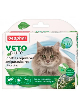Beaphar Bio Spot On Veto pure Краплі від бліх, кліщів та комарів для котів