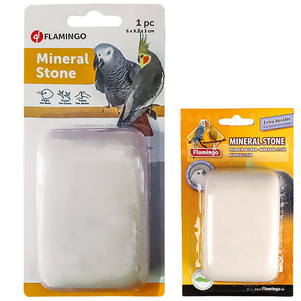 Flamingo Mineral Stone ФЛАМИНГО минеральный камень для птиц с витаминами, 6х9,2х3 см