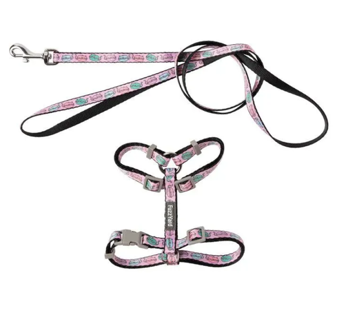 Fuzzyard Набор Амуниции Мяукароны Для Прогулок С Котом Фото От Dog.Com.Ua