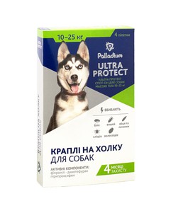 Palladium Ultra Protect Капли от блох и клещей для собак, 1 уп.(1 пипетка)