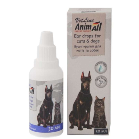 AnimAll VetLine Капли для ухода за ушами собак и кошек
