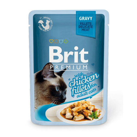 Brit Premium Филе курицы в соусе для кошек