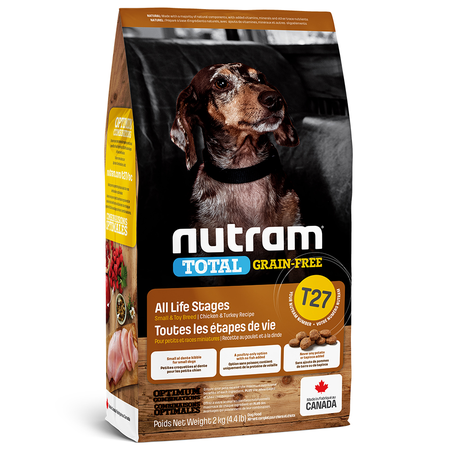 Сухий корм Nutram T27 Mini беззлаковий корм для собак малих порід (індичка, курка, качка)