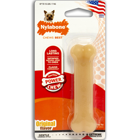 Nylabone Dura Chew Petite НІЛАБОН ДЬЮРА ЧИЮ жувальна іграшка кістка для собак до 7 кг з екстремальним стилем гризіння, смак курки