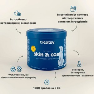 Treatsy Skin&Coat Вітамінний комплекс для вовни та шкіри собак