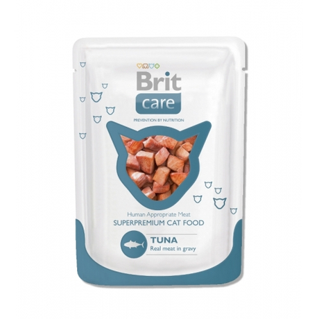 Brit Care Кусочки с тунцом в соусе для кошек, пауч