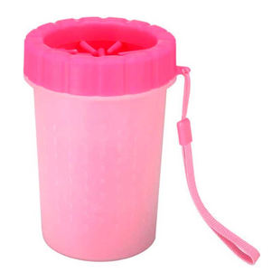 Лапомойка для быстрого мытья грязных лап собак, розовый