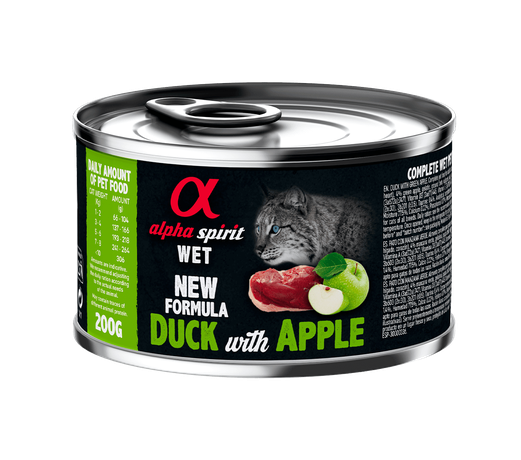 Alpha Spirit Duck with Green Apple Влажный корм для кошек с уткой и зелеными яблоками
