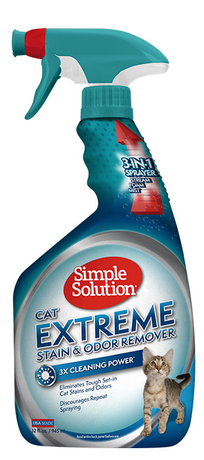 Simple Solution Extreme Cat stain and odor remover надпотужний концентрований рідкий засіб для нейтралізації запахів та видалення стійких плям від