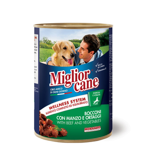 Morando Migliorcane Влажный корм для собак с  кусочками говядины и овощами