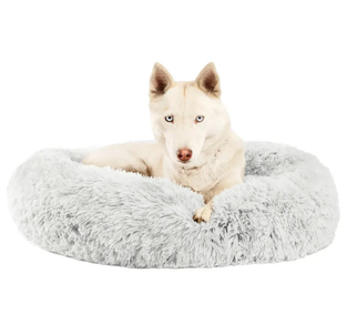 Outward Hound Best Friends Donut Shag Лежак Для Собак И Кошек, Морозный Иней Фото Зоомагазина Dog.Com.Ua