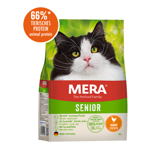 MERA Cats Senior (Huhn) беззерновий корм для котів похилого віку всіх порід зі свіжим м'ясом курки