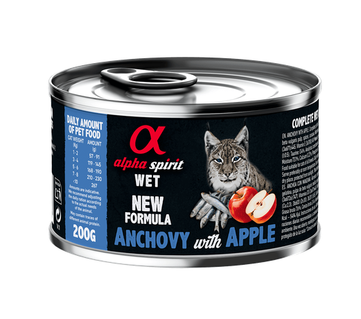 Alpha Spirit Anchovy with Red Apple Влажный корм для кошек с анчоусами и яблоками