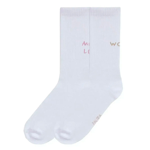 Palopa Tennis Socks Lettering Шкарпетки Для Власників Собак Бежеві З Рожевим Фото Зоомагазину Dog.Com.Ua