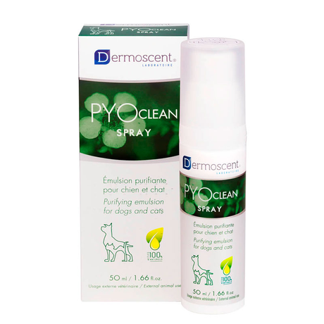 Dermoscent PYOclean Spray очищувальний спрей для контролю шкірних інфекцій у котів і собак, 50 мл