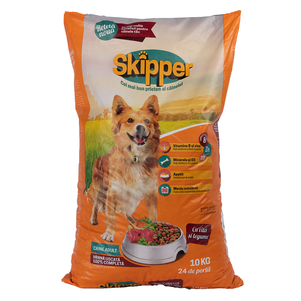 Сухой корм для собак SKIPPER для взрослых собак всех пород (говядина и овощи)