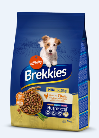 Сухой корм Brekkies Dog Mini Adult (Бреккис Дог Мини Эдалт) для взрослых собак мелких пород (курица, говядина и овощи)