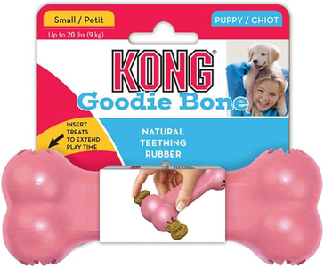 KONG (Конг) Puppy Goodie Bone прочная интерактивная игрушка для закладки лакомств для щенков (среднее грызение)