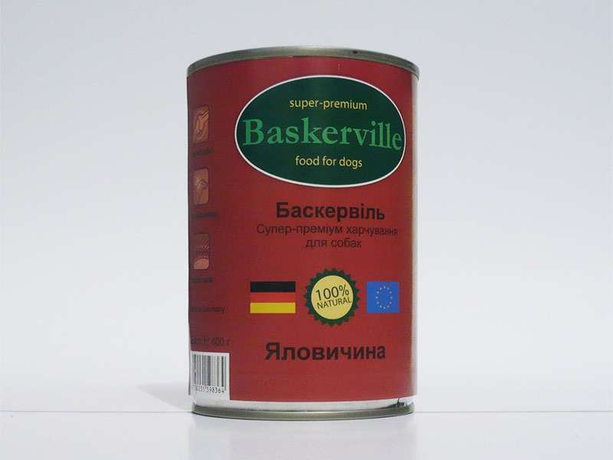 Baskerville консерва для собак (говядина)